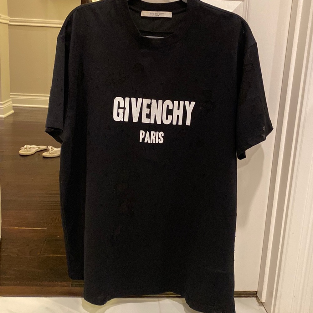 Mens Givenchy destroyed T shirt